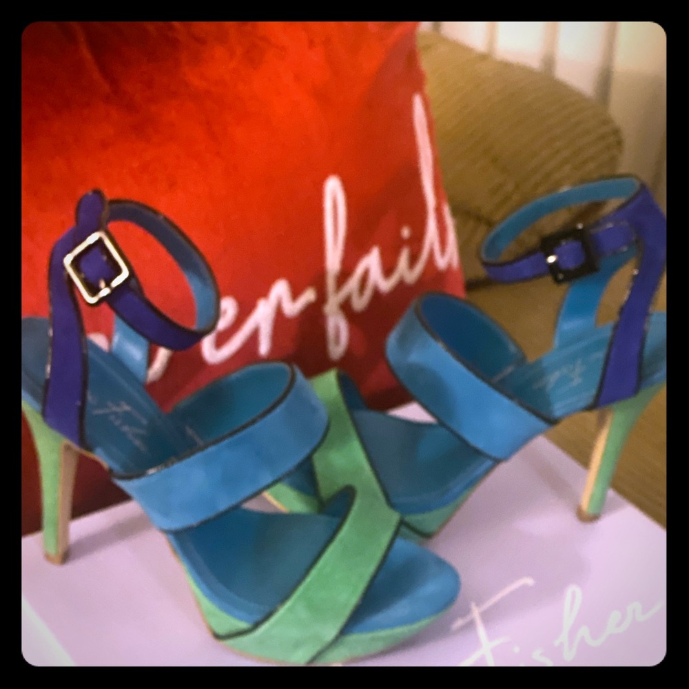 Green  Multi Mark Fisher heel